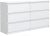 3xEliving Kommode Sideboard DEMII mit 6 Schubladen in 5 Farbvarianten (weiß)