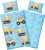 Aminata Kids Bettwäsche 100×135 Junge Baumwolle Bagger-Baustelle-Motiv Kinder-Baby-Bettwäsche-Set – YKK Reißverschluss, hell-blau, Kinderbettwäsche…