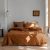 AShanlan Bed Linen Set 135 x 200 cm Caramel Brown Plain Duvet Cover with Pillowcase 80 x 80 cm 100% Soft and Comfortable Microfibre 2-Piece Bed…