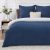 Bedsure Fluffy Bed Linen 155 x 220 cm Blue – Winter Fleece Duvet Cover with 2 Pillowcases 80 x 80 cm, Warm Bedding Sets with Zip, Cuddly Waffle…