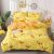 Bettset, 3-teilig Komfortabler Mikrofaser Bettbezug Elegantes Klassisches Schlafzimmer Bettwäsche-Set Bettbedruckte Kissenbezüge (240x220cm, Gelbe…