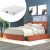 Doppelbett mit Lattenrost und Matratze, Polsterbett mit höhenverstellbares Kopfteil und 4 Schublade für Schlafzimmer der Jugendliche Erwachsene…