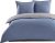 ELART 100% Baumwolle Bettwäsche Set 180×200 cm und 80×80 cm (2 Kissenbezug) Blau / Grau | Bettbezug Kissenbezug Einfarbig mit Reißverschlus | Wende…