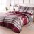 Homaxy Microfibre 3-Piece Soft Bed Linen with Zip, Striped and Reversible