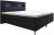 Juskys Boxspringbett Montana 180 x 200 cm schwarz – Komplett Set mit Matratze und Topper – LED-Licht im Kopfteil – Bett aus Kunstleder und Holz -…