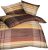 Kaeppel Fine Flannelette Bed Linen 2-Piece Set Brush Brown Sand Cream Melange Stripes Size: 135 x 200 cm Bed Linen