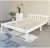 LiePu Doppelbett Holzbett, Bettgestell mit Lattenrost und Kopfteil, Kiefer Massivholz Jugendbett, 140 x 190 cm, Weiß