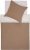 Lumaland Bettwäsche Wendebettwäsche Set zweifarbig Creme-Taupe 100 % Renforce-Baumwolle Bezug für Kissen (80 x 80 cm) und Bettdecke (135 x 200 cm)