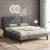 Merax Polsterbett 140 x 200 cm Bettgestell Doppelbett mit Lattenrost und Kopfteil, Polsterbetten Bett aus Leinen für Erwachsene und Jugendliche,…