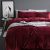 Michorinee Winter Plush Bed Linen Set, 220 x 240 cm, Cashmere Touch, Fluffy & Warm Coral Fleece, Plain Duvet Cover with Zip, Wine Red, 220 x 240 cm…