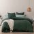 MILDLY bed linen, 135 x 200 cm, green, 100% microfibre, plain bed linen set with stone wash like linen, Oeko-Tex certified & suitable for allergy…