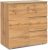 möbelando Kommode Standschrank Anrichte Highboard Sideboard Schrank Holz Flur Ravenna II Honig-Eiche