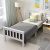 ModernLuxe Kinderbett Einzelbett Doppelbett Holzbett aus Bettgestell mit Lattenrost Futonbett mit Kopfteil Massivholzbett Kiefer Weiß lackiert…