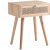 Nachttisch Holz Natur Rattan mit 1 Schublade Nachtkästchen mit Holzfüßen Hoch Schlichter Nachtschrank Wohnzimmer Schlafzimmer Nachttisch mit…