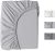 Pure Label Jersey Spannbettlaken | Spannbetttuch | Spannlaken aus 95% Baumwolle 5% Elasthan, Größe: 180-200x200cm + 30cm, Farbe: Grau