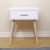 radelldar Nachttisch Weiß Holz Vintage Nachtkommode mit 1 Schubladen Beistelltisch Nachtschrank Schlafzimmer Wohnzimmer42 x 35 x 53 cm (1…