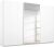 Rauch Möbel Seattle Schrank Kleiderschrank Schwebetürenschrank 3-türig in Weiß mit Spiegel inklusive Zubehörpaket Premium 3 Kleiderstangen, 6…