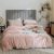 Sedefen Velvet Flannelette Bed Linen 135 x 200 cm Girls Pink Winter Warm Cashmere Touch Fluffy Flannel Duvet Cover and Pillowcase with Zip